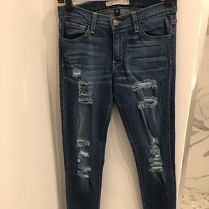 Flying monkey denim ripped jeans